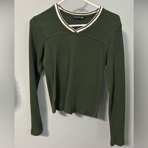 Waffle knit long sleeve